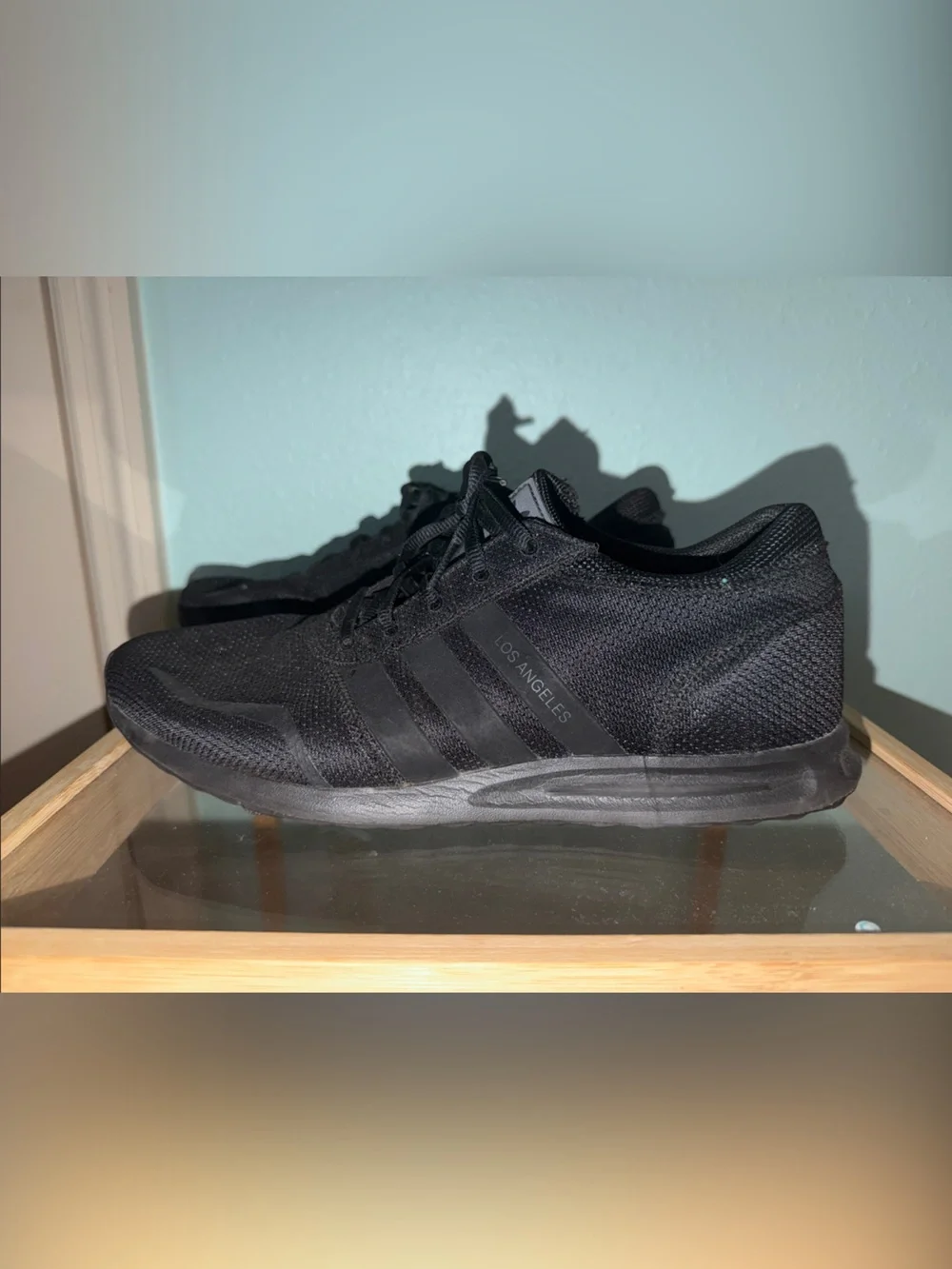 adidas Black Low-Profile Athletic Sneakers